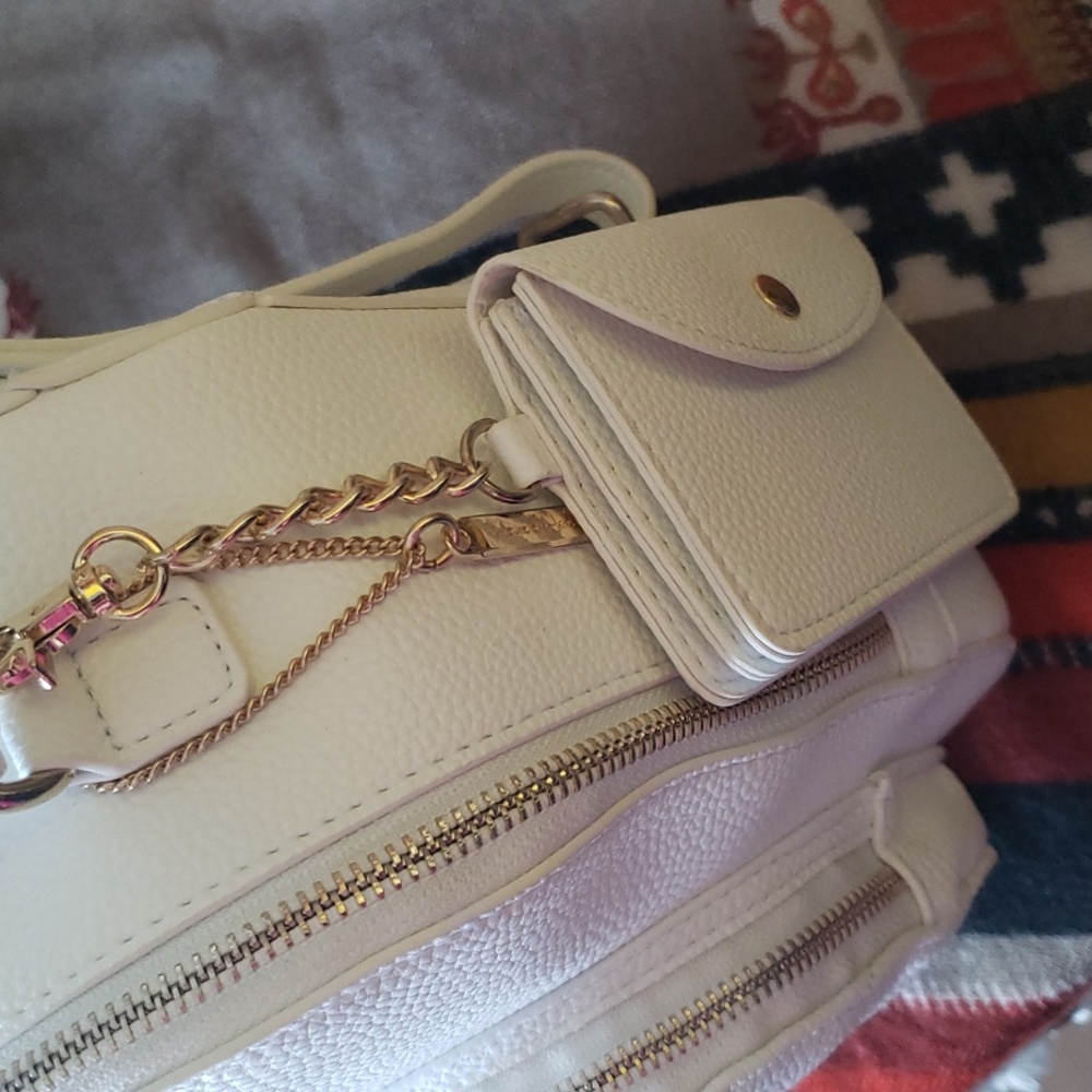 House of Harlow 1960 Mini Backpack with Card Case Cloud Dancer NWT - Picture 5 of 10